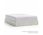 Bed Base in King Queen Double Size White Boucle Fabric Upholstered