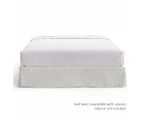 Bed Base in King Queen Double Size White Boucle Fabric Upholstered