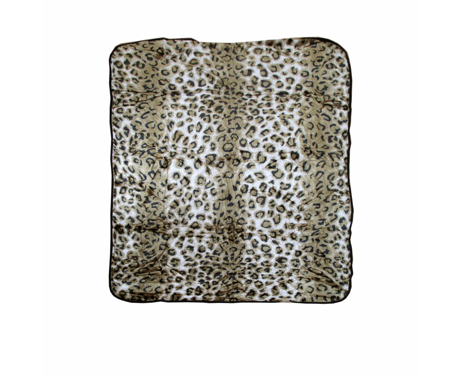 Animal Skin Pattern Faux Mink Blanket Throw 450gsm Leopard 200 x 240cm