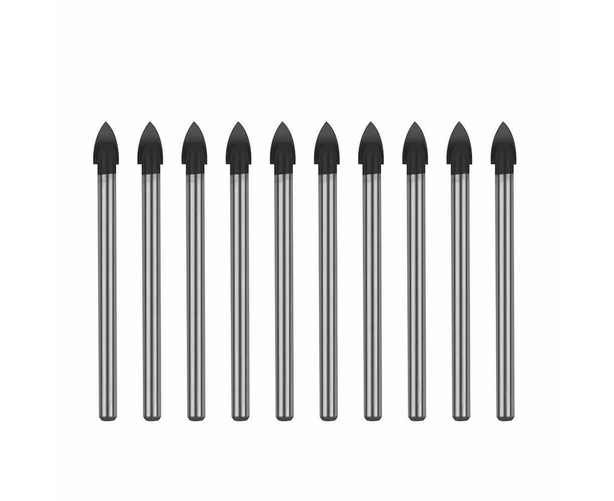 10x 5mm Titanium Ceramic Tile Glass Drill Bit Tungsten Carbide Cross Spear Head