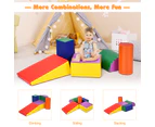 Costway 5pcs Soft Foam Blocks Crawl Climb Playset Building Block Indoor Activity Toys Kids Safe Gift