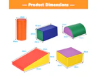 Costway 5pcs Soft Foam Blocks Crawl Climb Playset Building Block Indoor Activity Toys Kids Safe Gift