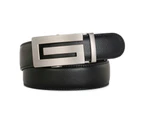 Mens Ratchet Belt, Leather Adjustable Slide Belt For Men Dress Casual Pant-coffee 2