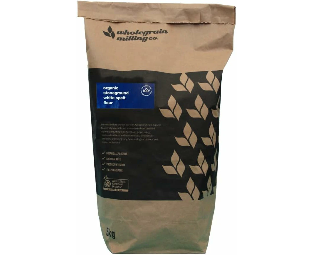 Wholegrain Milling Co Organic Stoneground White Spelt Flour 5KG