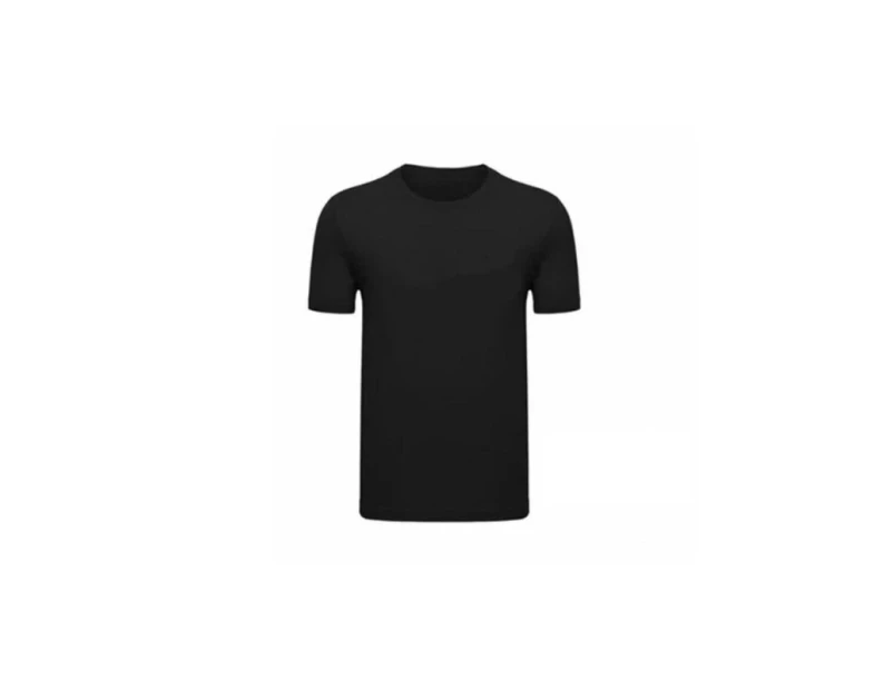 Men's T-shirt Plain Blank 100% heavy Cotton Basic Tee Short Sleeve Large S - 5XL Black