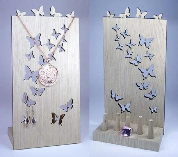 ARTON GIFTWARE Woodcraft Jewellery Stand Butterfly