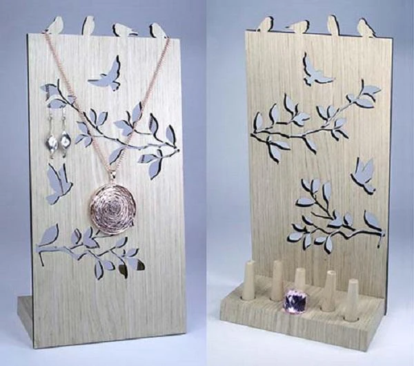 ARTON GIFTWARE Woodcraft Jewellery Stand Birds