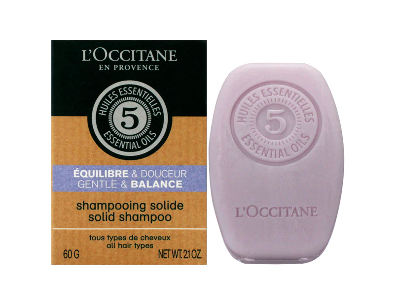 Gentle and Balance Solid Shampoo by LOccitane for Unisex - 2.1 oz Shampoo