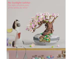 Mini Bricks Cherry Blossom Tree Building Set - Sakura Bonsai DIY Toy, Birthday Gift for Kids 6+ Years Old