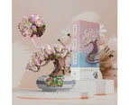 Mini Bricks Cherry Blossom Tree Building Set - Sakura Bonsai DIY Toy, Birthday Gift for Kids 6+ Years Old