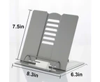 Desk Book Stand Metal Reading Rest Book Holder Angle Adjustable Stand Document Holder Portable Sturdy Lightweight Bookstands-Textbooks Tablet Music
