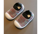 Dadawen Baby First-Walking Shoes Mesh Breathable Upper Soft Sole Sneakers-Black