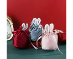 L Size Organizer Birthday Party Bunny Ears Candy Bags Easter Rabbit Gift Packing Bags - Blue