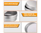 Aluminum Cosmetic Jar 50-200PCS 3Sizes Silver Empty Containers