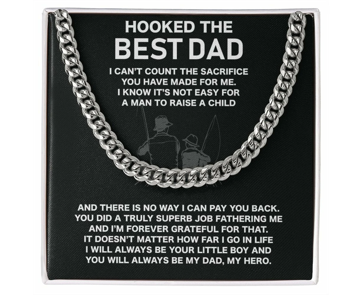 luxoz To My Dad Necklace-Gifts For Dad Who Loves Fishing