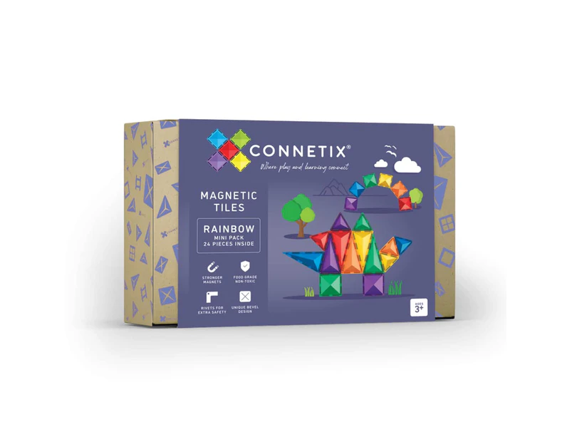 Connetix 24 Piece Rainbow Mini Pack