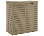 vidaXL Outdoor Garbage Bin Light Brown 78x41x86 cm Polypropylene