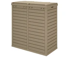 vidaXL Outdoor Garbage Bin Light Brown 78x41x86 cm Polypropylene