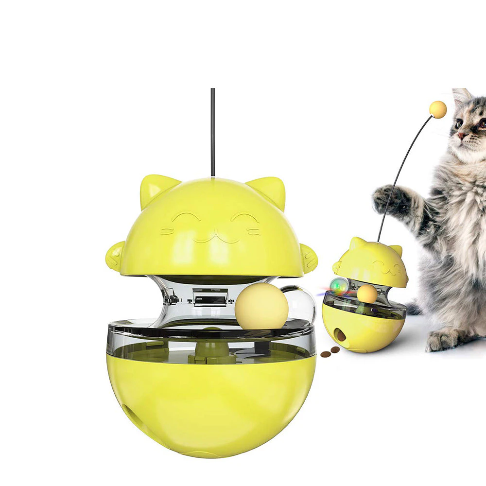 Hansona Cat Tumbler Treat and Food Feeder with Ball