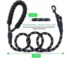 Nylon Training Dog Leash Heavy Duty Pet Products Strong Rope Recall Lead Leashes - Black