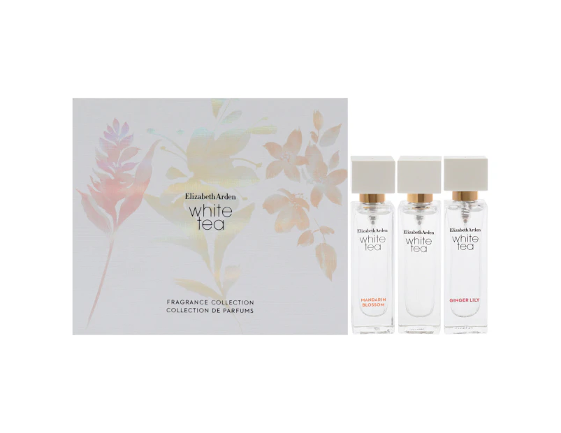 White Tea Fragrance Collection Set by Elizabeth Arden for Women - 3 Pc Mini Gift Set 0.33oz Ginger Lily EDT Spray