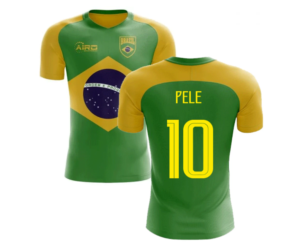 2023-2024 Brazil Flag Concept Football Shirt (Pele 10)