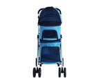 3 in 1 Large Pet Stroller Carrier Car Seat Foldable 4 Wheels Safety Belt 25kg