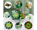 Mini Bricks Succulent Plant Building Kit,389PCS DIY Simulating Plant Ecology Collection Building Toy,Bouquet Set Gifts for Adults Women and Teens 8+ Kids