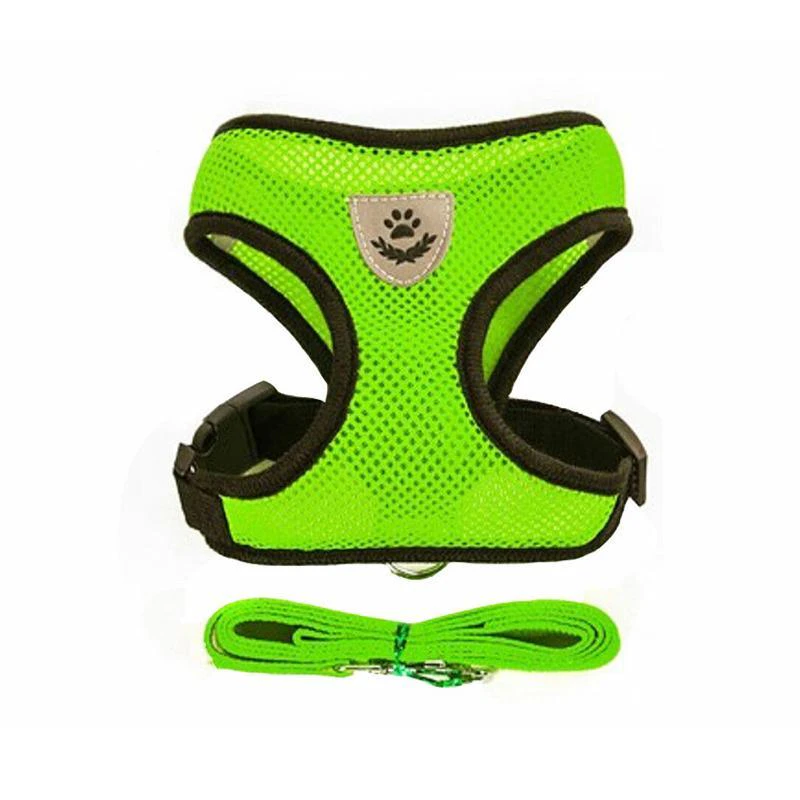 Mesh Pet Vest Harnesses Green