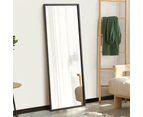 Oikiture Wooden Full Length Mirror 166x60cm Floor Mirrors Free Standing Black