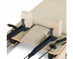 Lifespan Fitness Contour Folding Wooden Pilates Reformer Machine Set in Beige