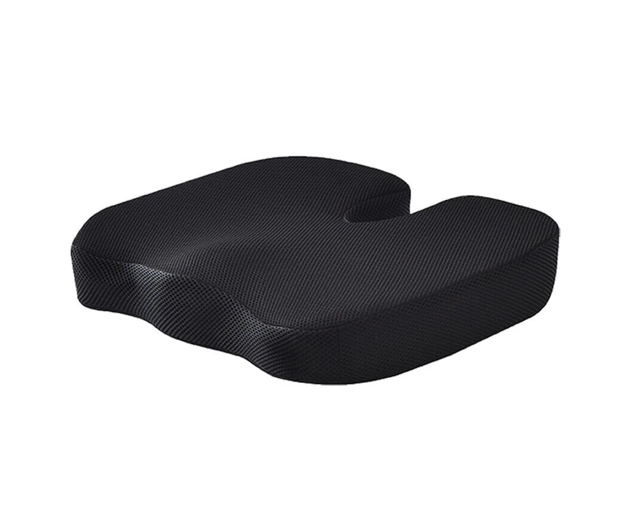 Orthopaedic Memory Foam Seat Coccyx Cushion Support Back Pain Chair Pillow Car Black