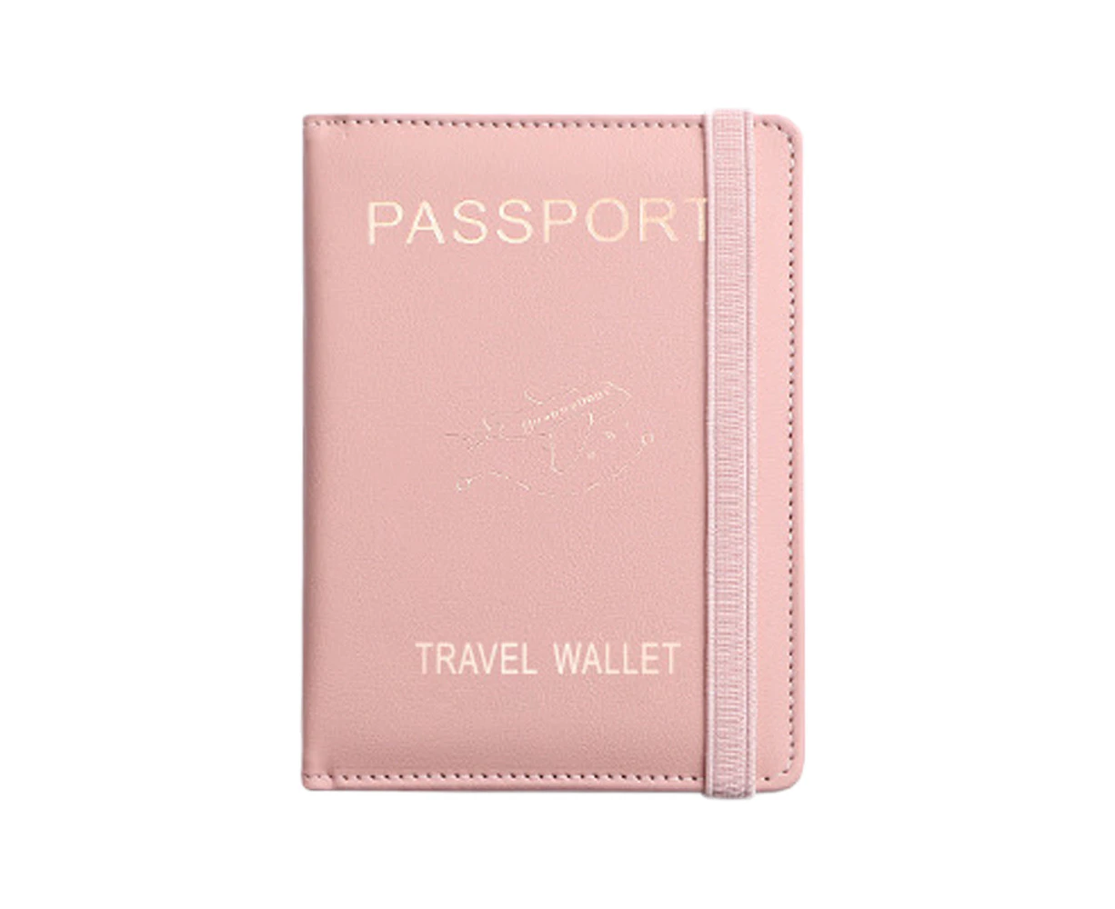 RFID Blocking Passport Holder for Travel Accessories Passport Purse Card Wallet-Pink