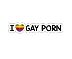 I Love Gay Porn Sticker Prank Mates Car Joke Gay Pride Decal Car Window Bumper
