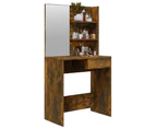 vidaXL Dressing Table with Mirror Smoked Oak 74.5x40x141 cm