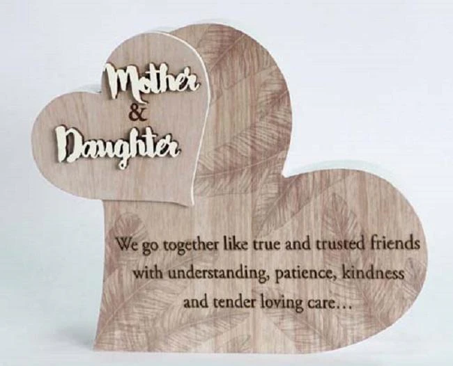 ARTON GIFTWARE From my Heart Sentiment Block Mother & Daughter