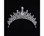 puluofuh Shiny Rhinestone Crown Women Bride Headwear Headband Tiara Wedding Jewelry