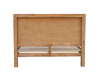 Bed Frame Queen Size in Solid Wood Veneered Acacia Bedroom Timber Slat in Oak