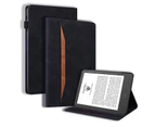 For Amazon 6" Kindle 11th Generation (2022 Release) Leather Case, with Pocket and Auto Sleep/Wake Function - Black