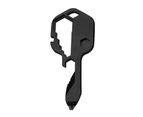 24 in 1 Multi-tool Key Shaped Pocket Keychain Bottle Opener Wrench Tools - Black