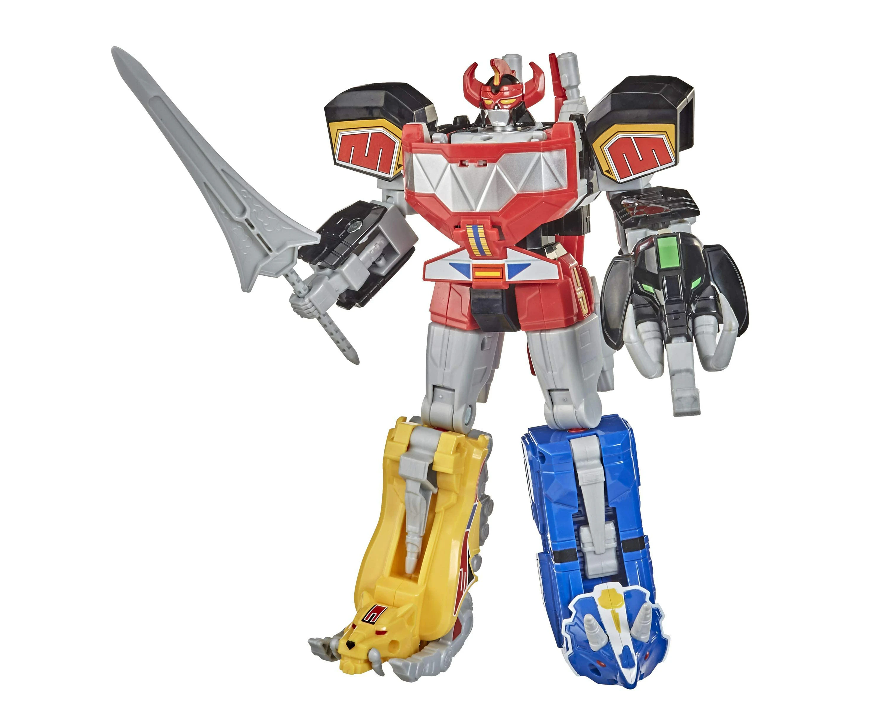 Mighty Morphin Megazord Megapack Includes 5 Mmpr Dinozord Action Figure | Playskool Hasbro Power Rangers