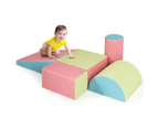 Costway Kids Climb Foam Blocks Children Indoor Activity Play Set Safe Soft Climber & Slide Toddler Gift