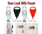 Portable Door Lock Hardware Security Safety Travel Hotel Home Addalock Safe Lock - Red