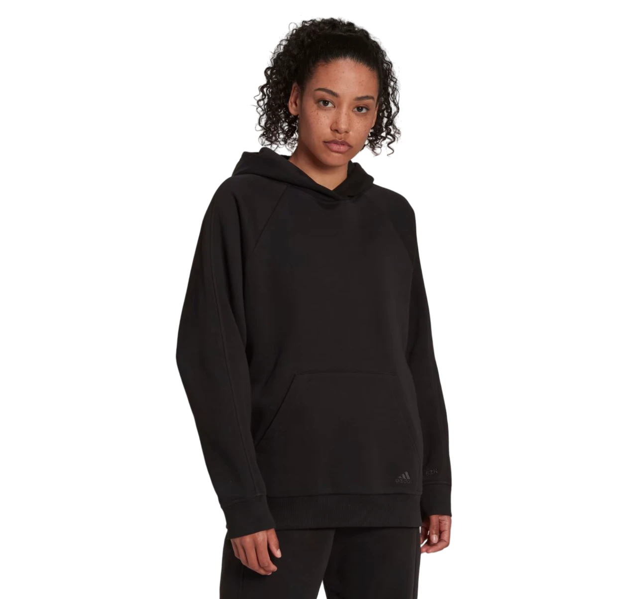 Womens Adidas All Szn Fleece Boyfriend Black Hoodie Cotton/Polyester