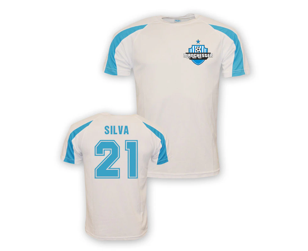 David Silva Man City Sports Training Jersey (white)