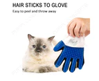 Dog Deshedding Magic Glove Blue Left Hand