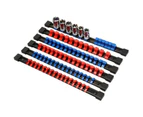 6Pcs Socket Holder Storage Tray Rail Rack Organizer Mountable Sliding1/4 3/8 1/2