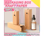 100PCS Kraft Paper Boxes for Cosmetic & Perfume Packaging