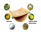 S Size Bird Nest Bed Hanging Hammock Snuggle Hut Parrot House Toy Bird Cage Perch - White