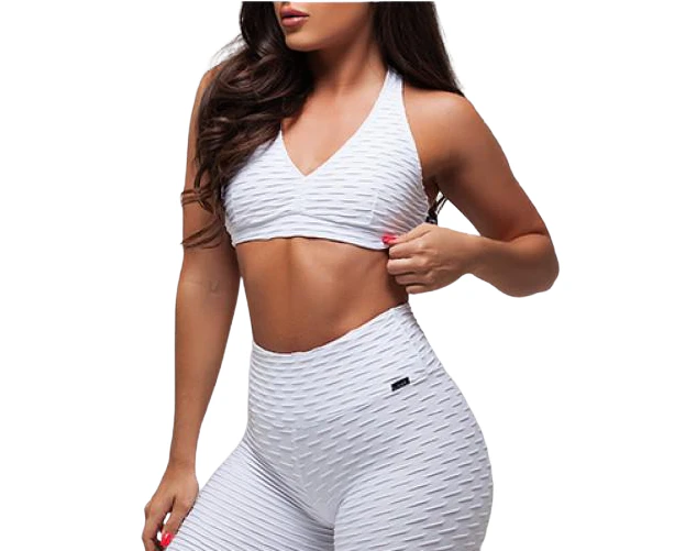 P.O.S.E Fortitude Gym Sports Bra/Crop Top - White